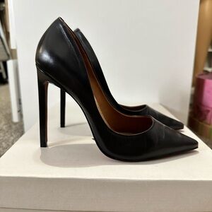 Black leather l’intervalle pumps